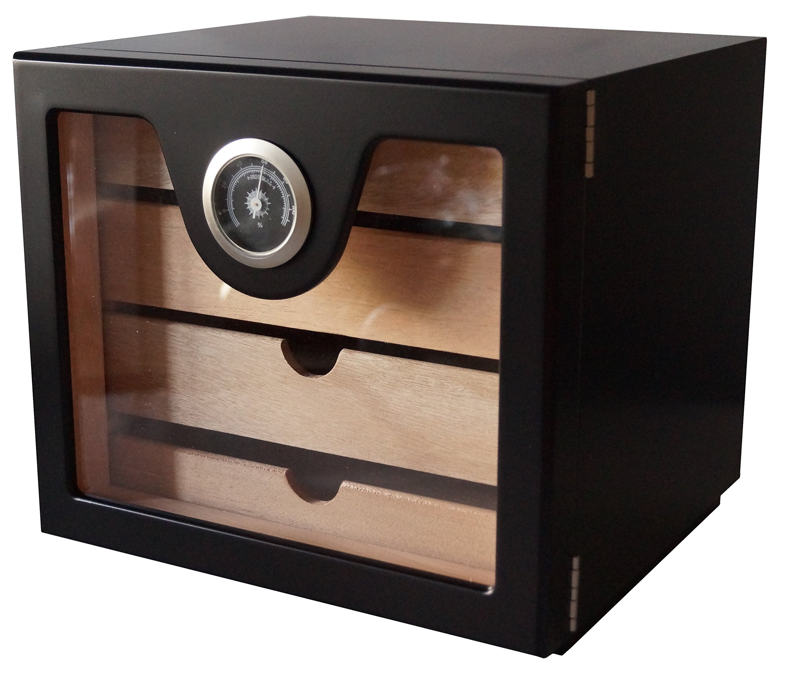 GERMANUS Zigarren Humidor Schrank Basis (Schwarz)