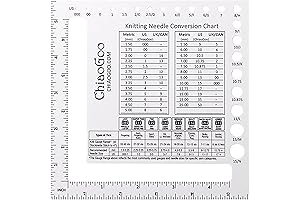 Swatch & Needle Gauge 5.5" - Knitting Gauge Measuring Tool