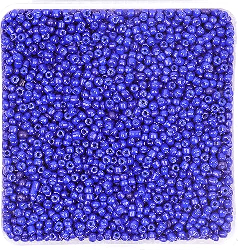 3mm Cuentas de semillas opacas azul real Aproximadamente 5000 piezas/150 gramos 8/0 pequeñas cuentas de manualidades para hacer pulseras, collares