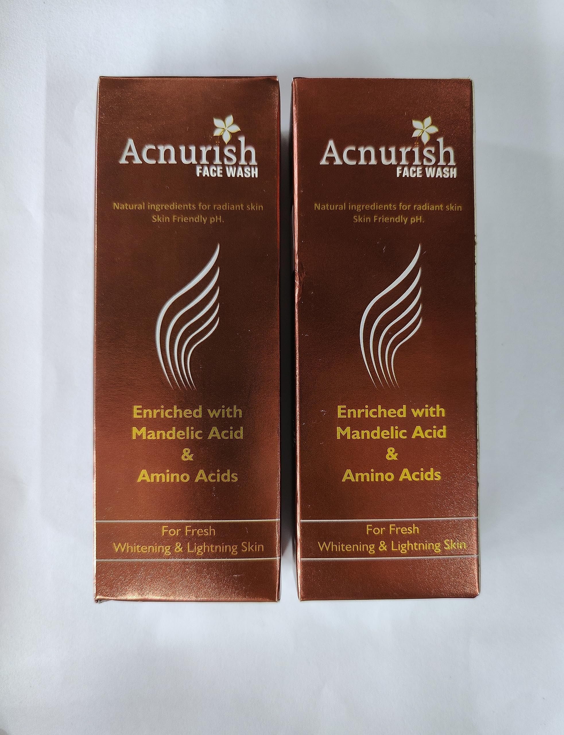 Acnurish face wash for whitening & lightning pack of 2 * 75ml each