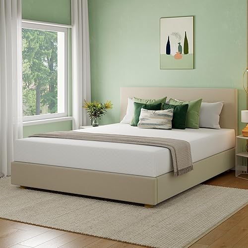 Miniatura 13 de Colchón King de 10 pulgadas, certificado CertiPUR-US de espuma viscoelástica de gel de té verde, sin fibra de vidrio, 76 x 80 x 10 pulgadas