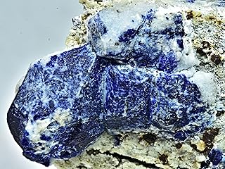 Amazing Fluorescent Terminated Lazurite Crystal with Afghanite On Matrix 125 Gm