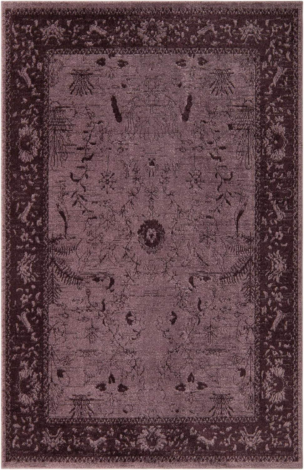 Rugs.com Miranda Collection Rug – 6' x 9' Purple Medium Rug Perfect for Bedrooms, Dining Rooms, Living Rooms