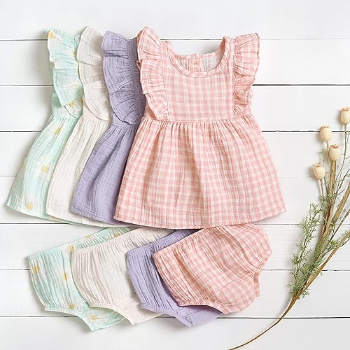 Miniatura 5 de Gerber conjunto de 2 piezas de vestido y cubrepañal para niña bebé