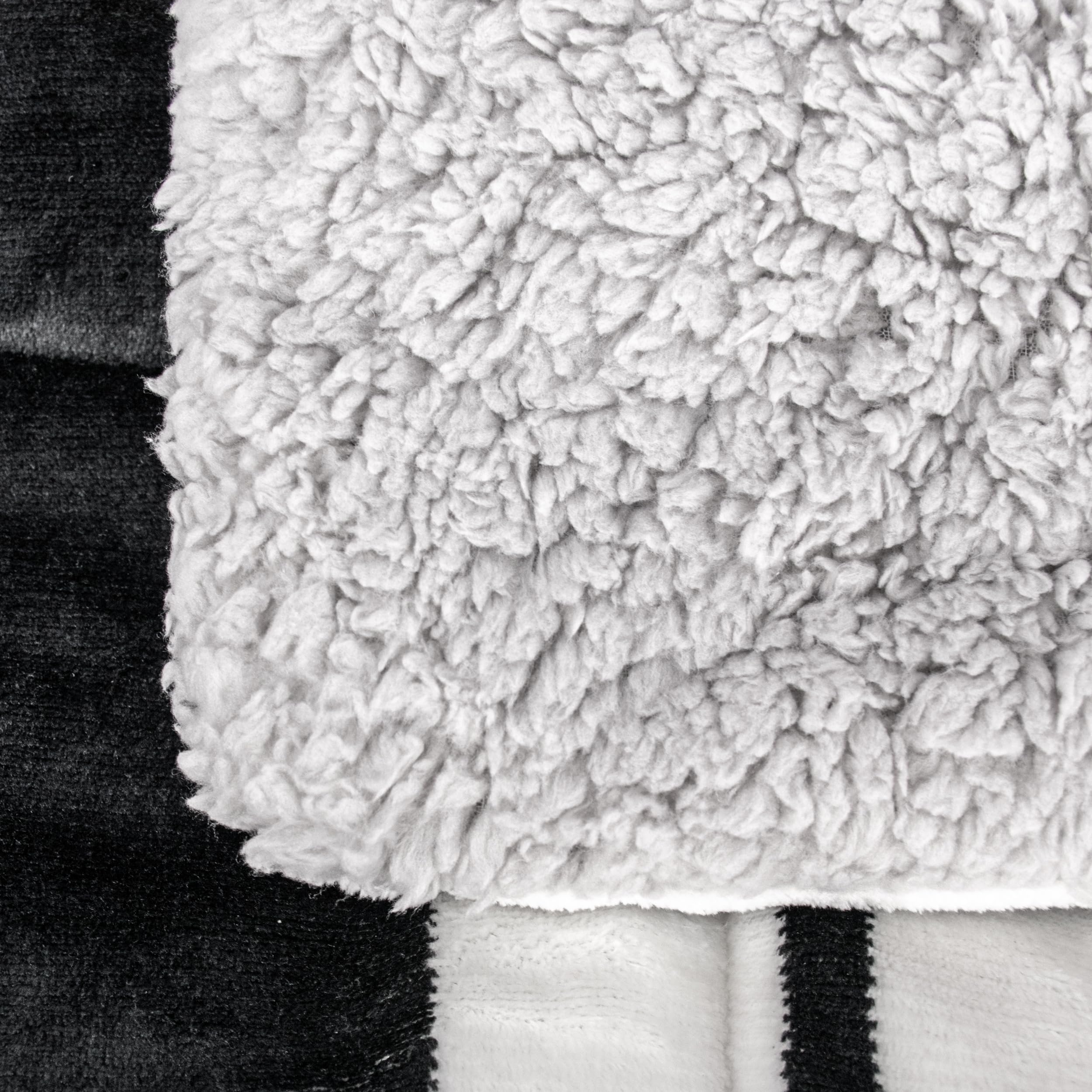 BESCH Edredón Invierno Nórdico de Franela con Forro Polar de Sherpa 240x260 cm + 2 Fundas de Almohada | Edredones Borreguillo Extra Suave para Cama, Cálido y Gruesa (Paris)