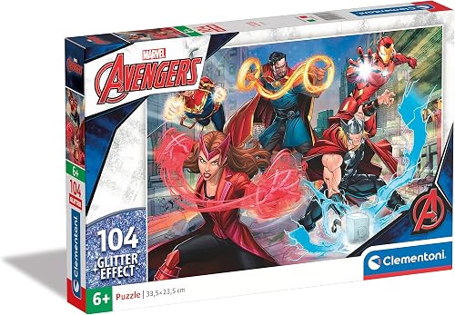 Clementoni Glitter Avengers 104 Piece Puzzle