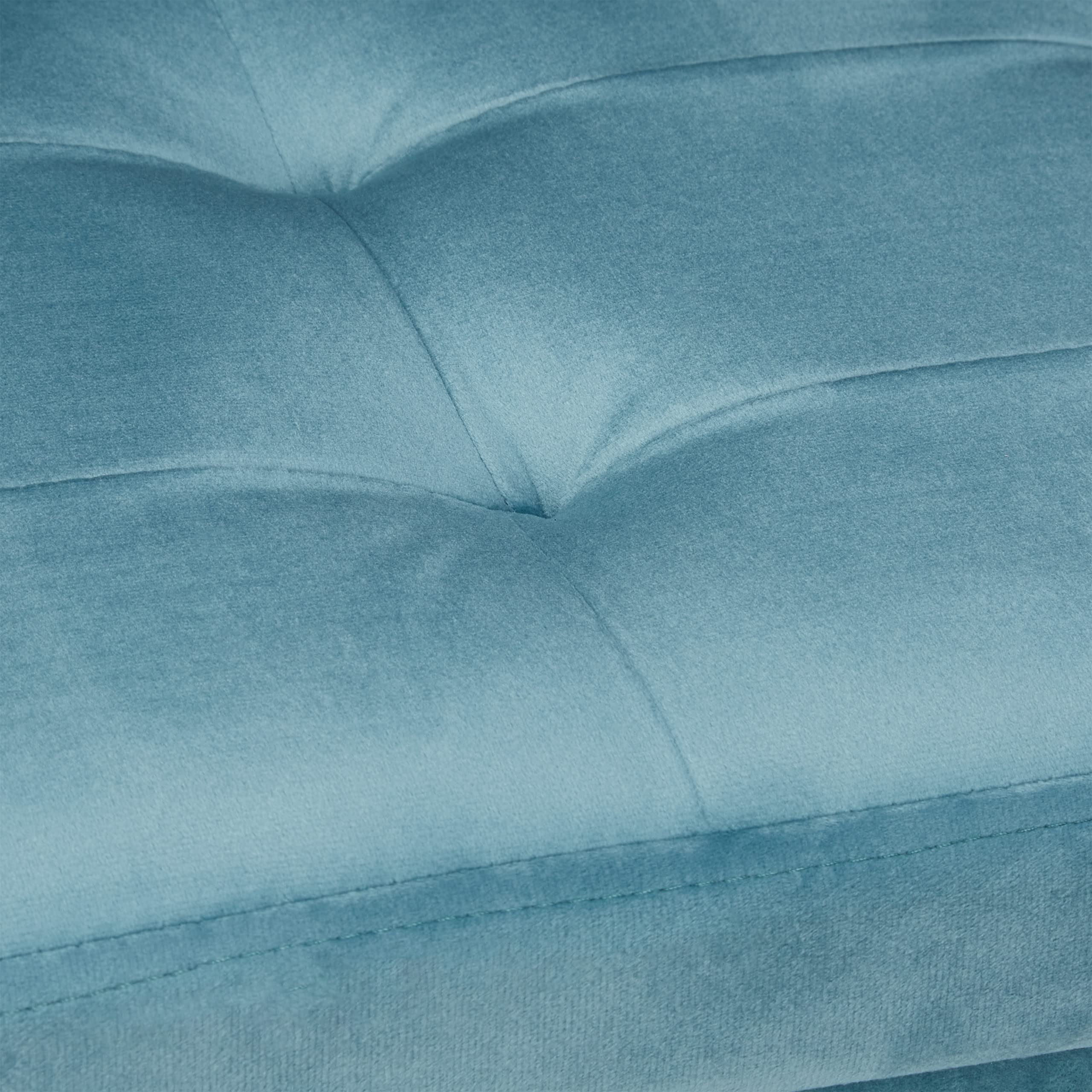 Relaxdays Pouf con Contenitore Vassoio, HxLxP: 34x76x38 cm, Sgabello Portaoggetti Salvaspazio, Panca, Velluto, Turchese