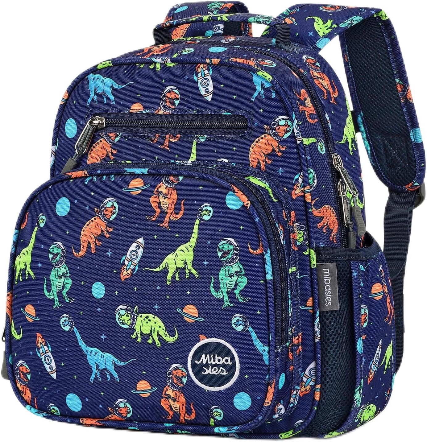 mibasies Toddler Backpack for Boys 2-4: Preschool Kindergarten Backpack - Cute Kids Backpacks for Boys - Dinosaur Blue