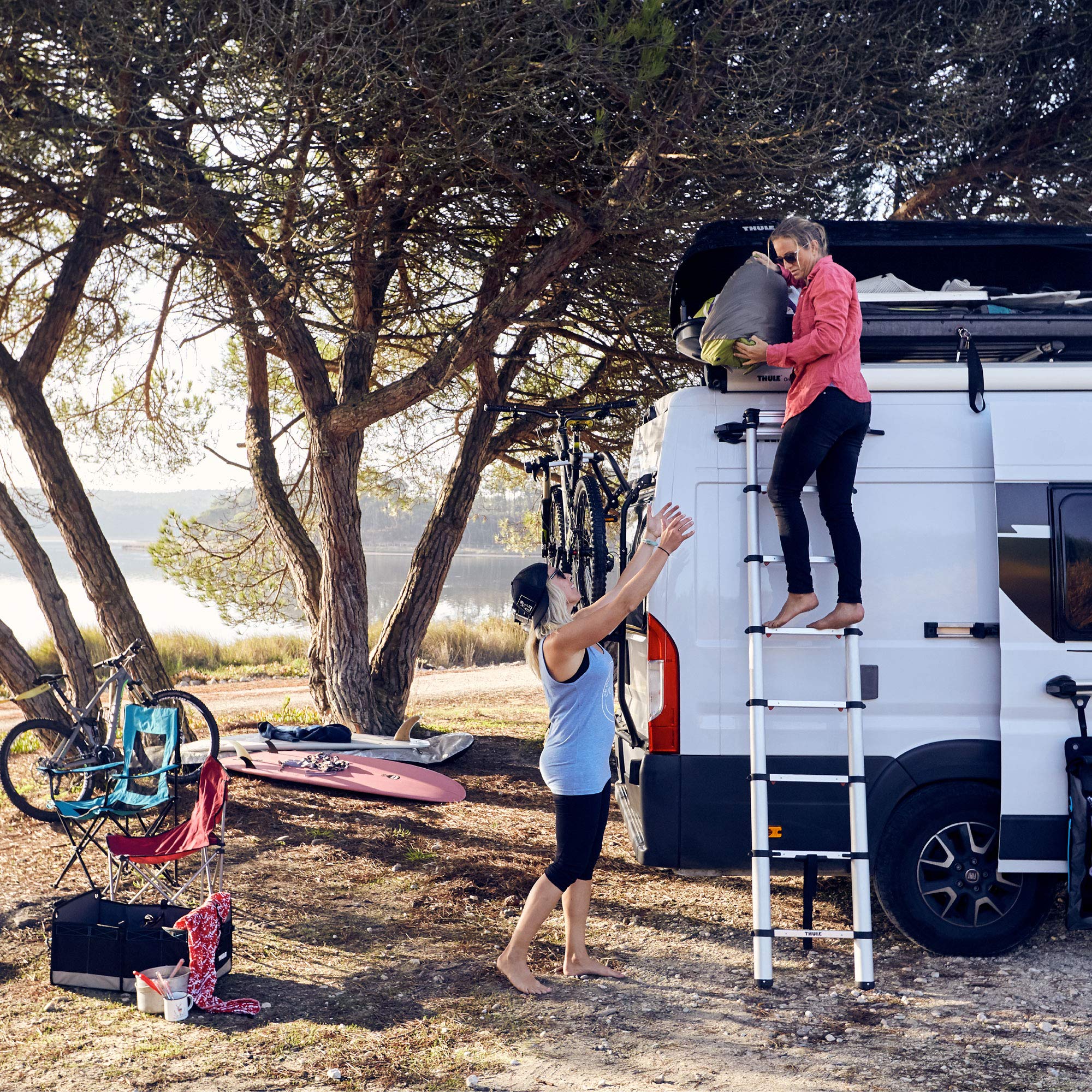 Thule Van Ladder 9 Steps-Silver