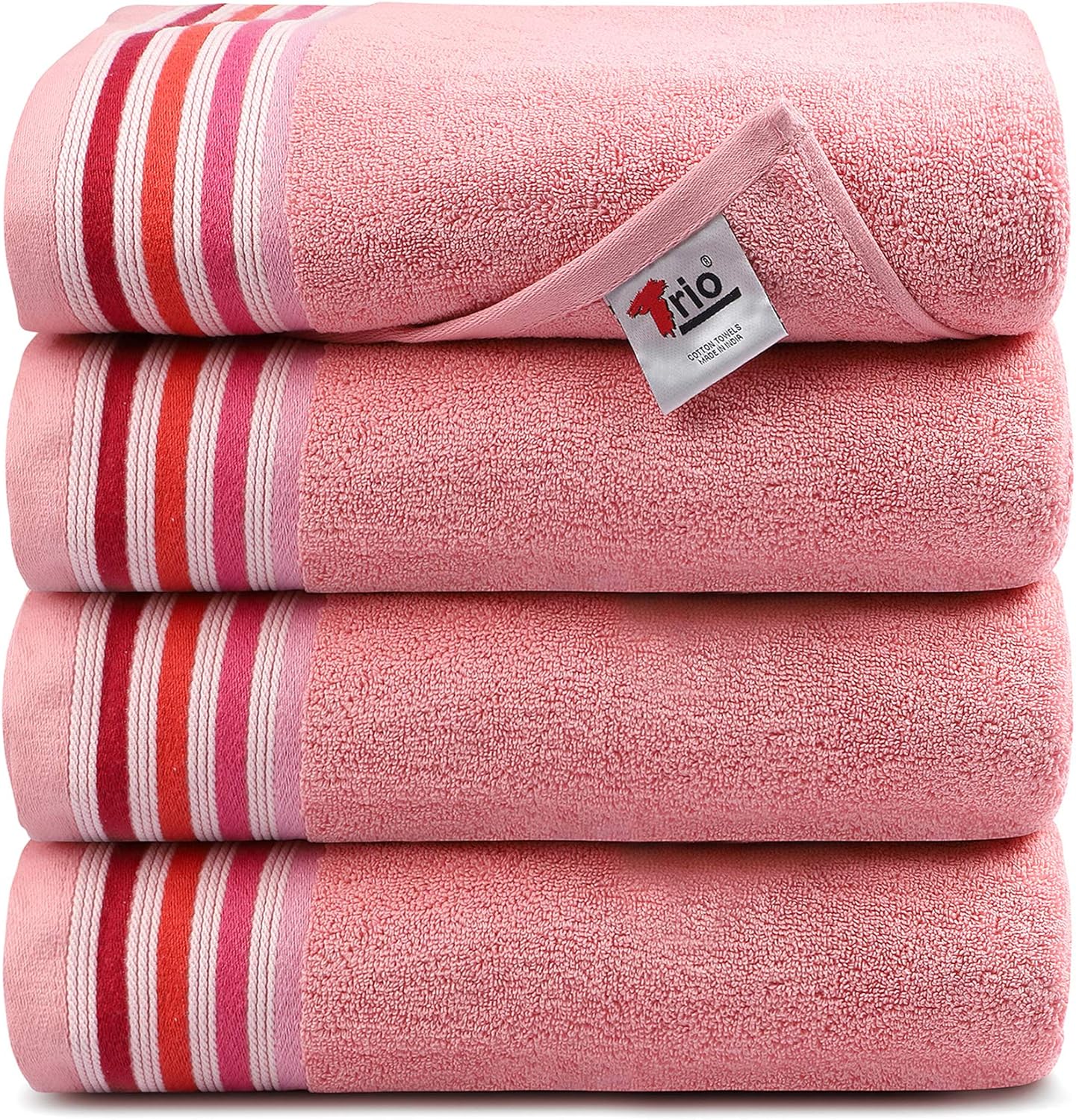 Trio Bath Towels 4 Piece Towel Set 100 Cotton4 Ultra Soft