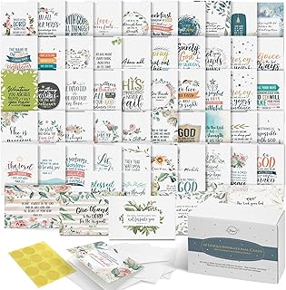 Dessie 60 Unique Bible Verse Cards With Envelopes and Gold Seals. Scripture Cards With 60 Different Designs and Inspirational Bible Verses. Christian Greeting Cards Assortment.