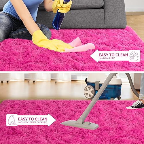 Miniatura 7 de Tepook Alfombra súper suave y esponjosa para dormitorio, alfombra moderna y lanuda para niños, para sala de estar, habitación de bebé, decoración