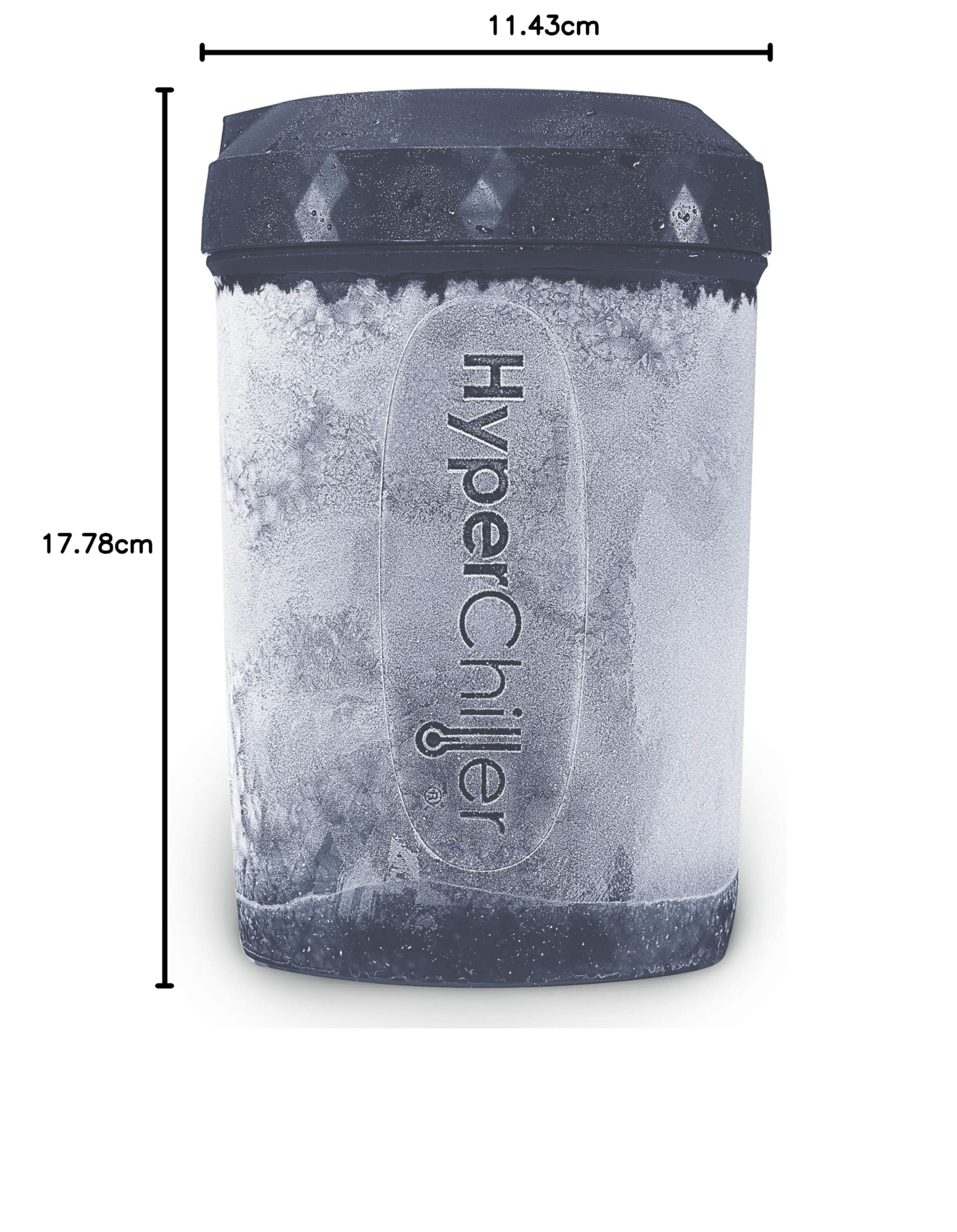 HyperChiller HC2BG# Patentierter Eiskaffee-/Getränke-Kühler, verbessert, stärker und langlebiger! In einer Minute, wiederverwendbar für Eistee, Wein, Spirituosen, Alkohol, Saft, 354 ml, Kobaltblau