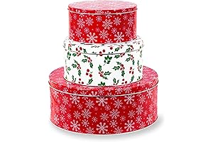Christmas Tin Cans with Lids for Holiday Treats and Gift Giving
