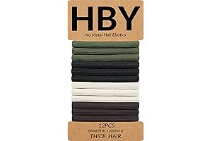 HBY Women’s Hair Ties for Thick or Curly Hair (Green)