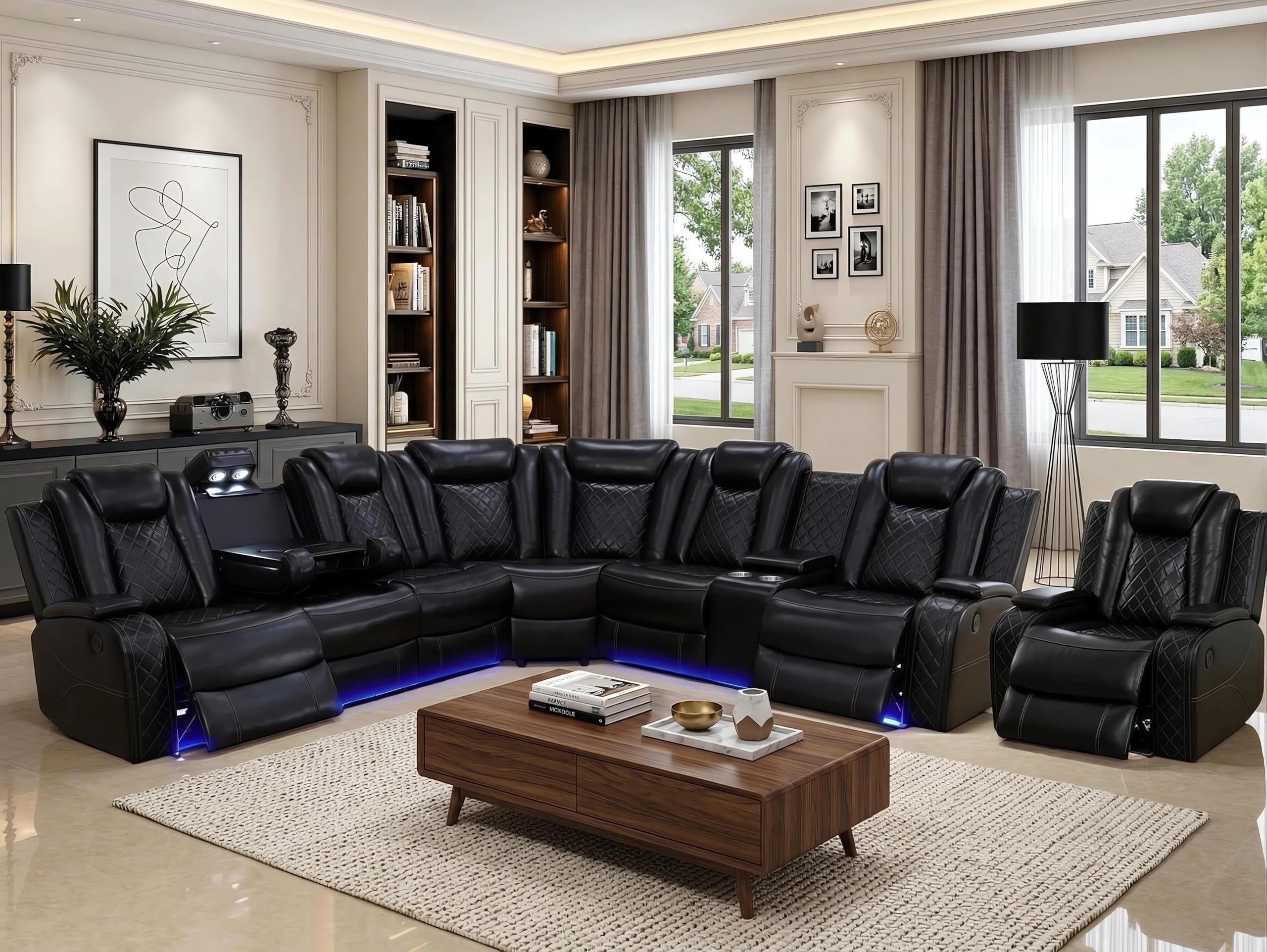 Black 2 / Sectional+Chair
