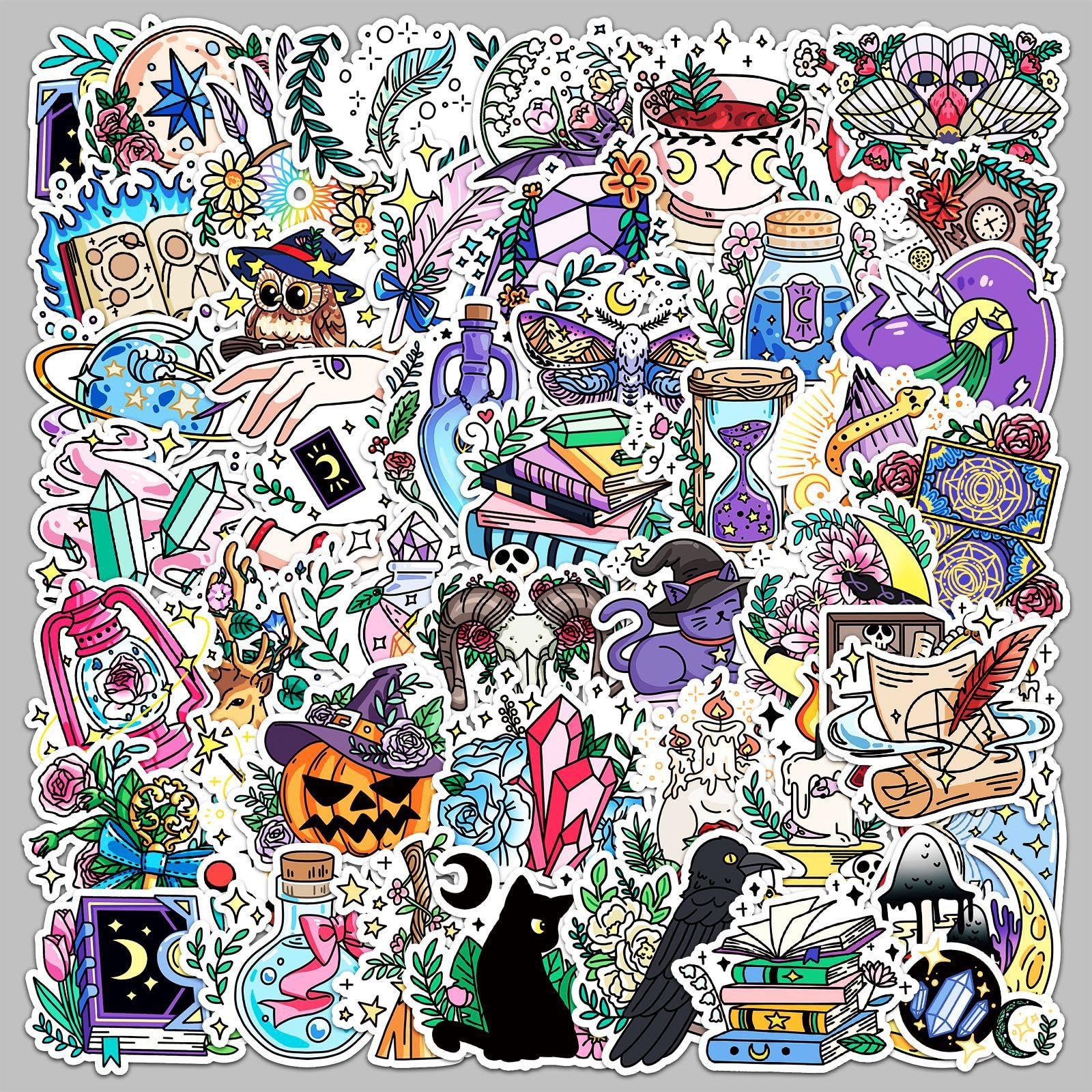 Amazon.com: 50 Pack Cute Cartoon Magic Apothecary Stickers for Kids ...
