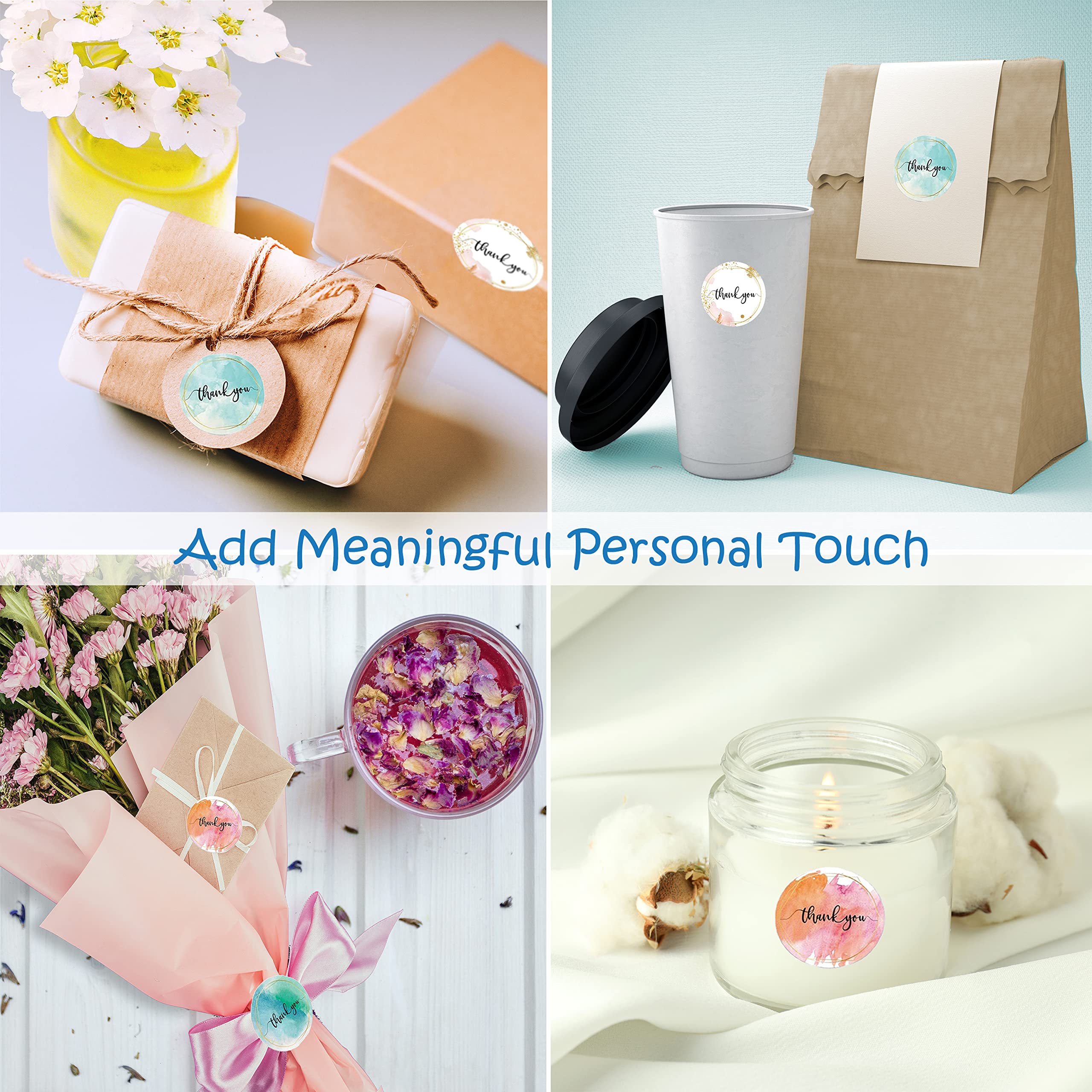 Snapklik.com : Ecozy 1.5 Inch Thank You Stickers Roll - 500 Pcs Small ...