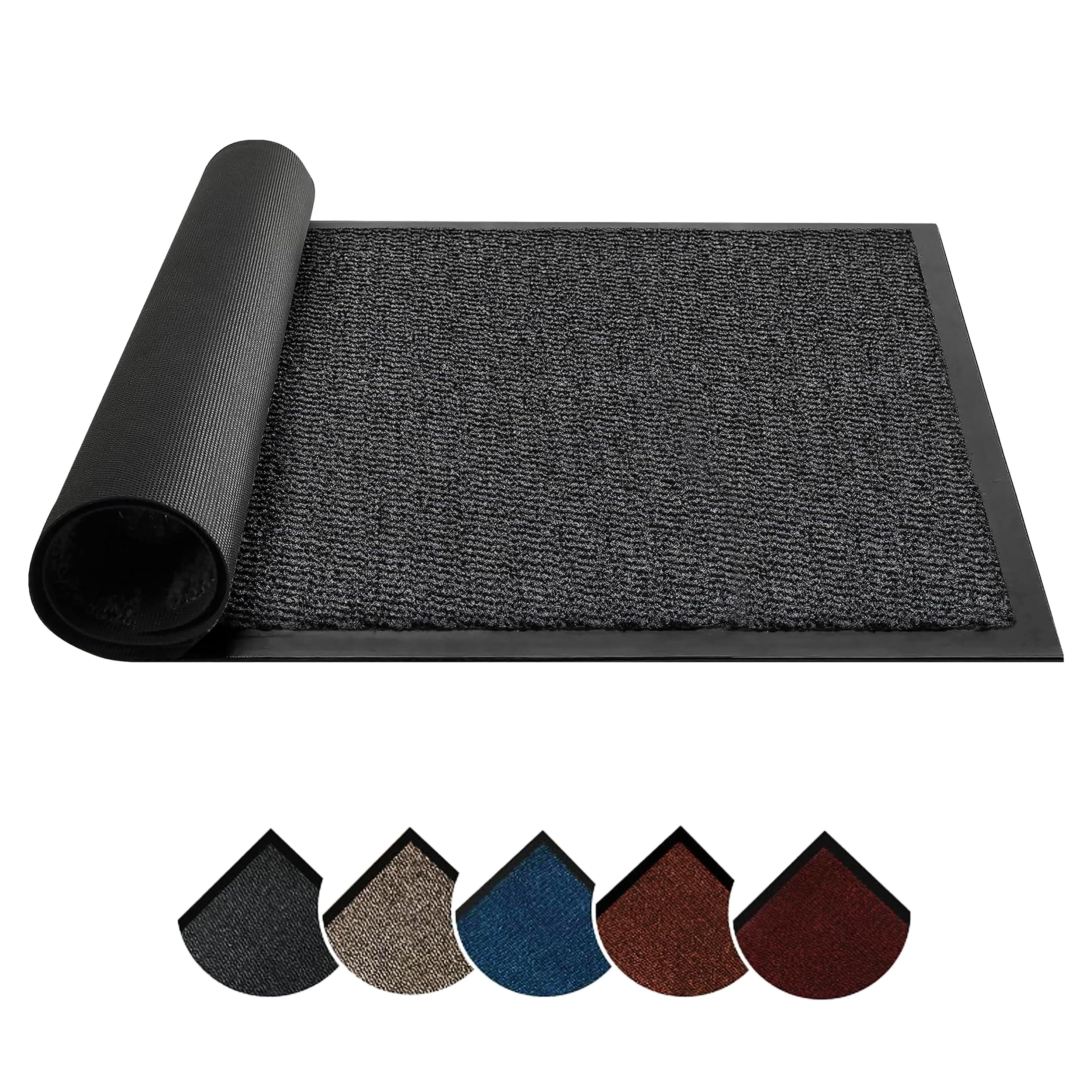 Circle of trust Hallway Runner Rug Grey 60x180cm Non Slip, Heavy Duty Long Washable Runner, Rubber Backed Floor Mat | Dirt Trapper Washable Rug for Hallway Kitchen Bedroom Laundry & Office