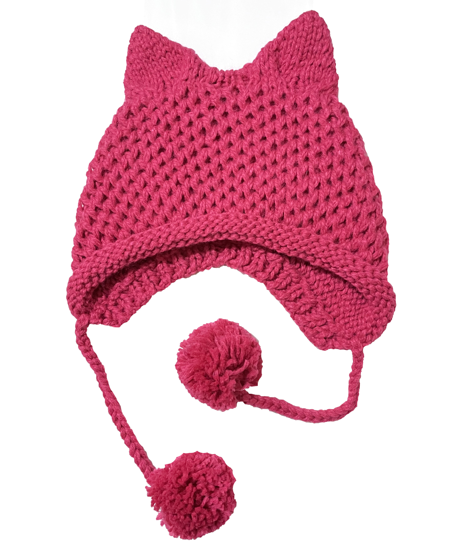 BIBITIME Women's Hat Cat Ear Crochet Braided Knit Caps Warm