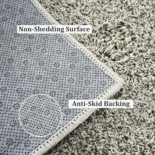 Miniatura 2 de GlowSol Area Rugs - Alfombras lisas de 5 x 8 pies, alfombra gruesa de felpa mullida, alfombra de área de pelo bajo, no desprende pelusa, alfombra