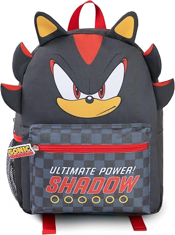 Sonic The Hedgehog Boys Backpack 3D Character Options Rucksack with Adjustable Straps | Gamer Luggage Sports School Bag For Kids | Gaming Series Merchandise Gift