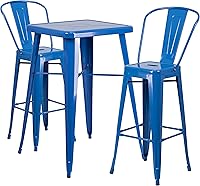 Vista 13 de Flash Muebles Mason 3 pieza Metal Pub Juego de mesa