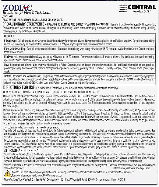 zodiac cat flea collar