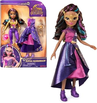 Unicorn Academy, Sophia Masquerade Ball Doll with 9 Accessories, 9.5, Dolls & Unicorn Toys for Girls