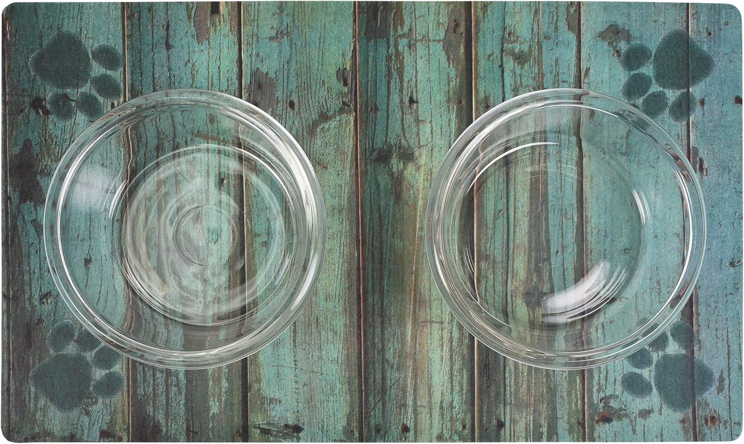 Drymate Pet Bowl Placemat, Dog & Cat Food Feeding Mat - Absorbent Fabric, Waterproof Backing, Slip-Resistant - Machine Washable/Durable (USA Made) (16” x 28”) (Paw Dots Black) : Pet Supplies