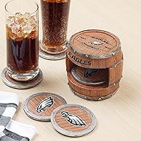 Vista 156 de NFL Team Logo 5-Pack Barrel Beverage Drink Coaster Set