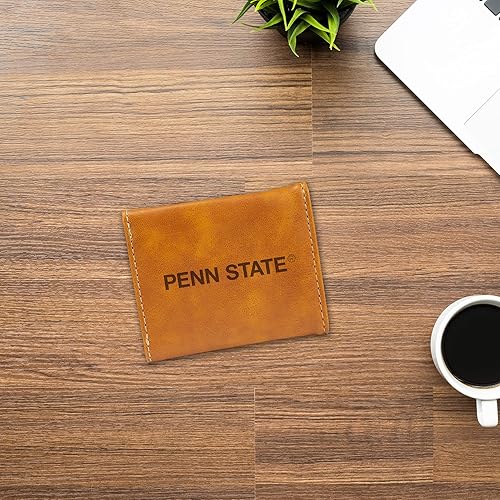 Vista 129 de Rico Industries NCAA - Cartera triple grabada con láser y tres pliegues grabada con láser, accesorio para hombre Negro