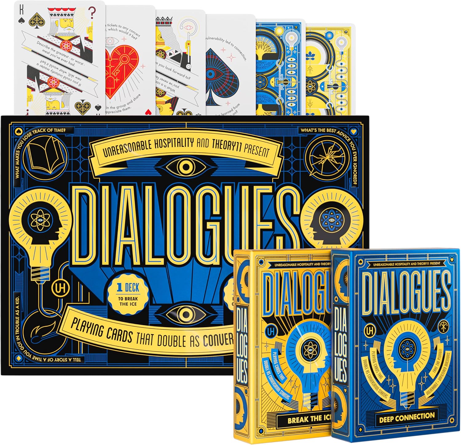 theory11 Dialogues Playing Cards - Premium Decks for Meaningful Conversations | Ice-Breakers & Deep Connection Prompts | Developed by Will Guidara (Author of Unreasonable Hospitality)