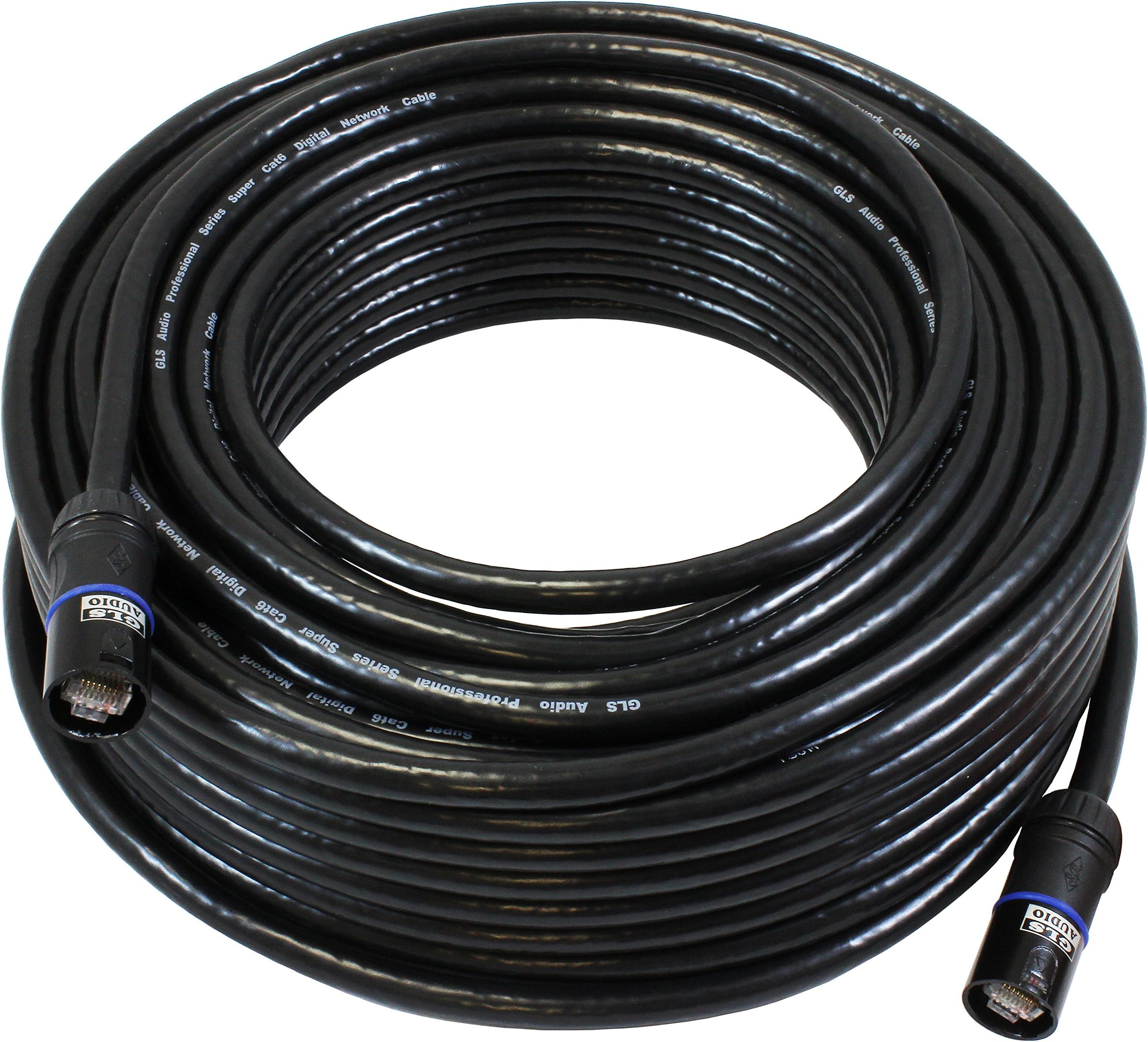 GLS Audio 100-Feet Ethercon Compatible RJ45 Cat6 Cable OFC Pro Tour Heavy Duty G-Shell G45
