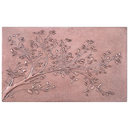 Miniatura 2 de Kitchen Backsplash, Tree Branches with Leaves Kitchen Backsplash, Custom Copper Backsplash Panel, Handmade Copper Backsplash Tile, Indoor Outdoor
