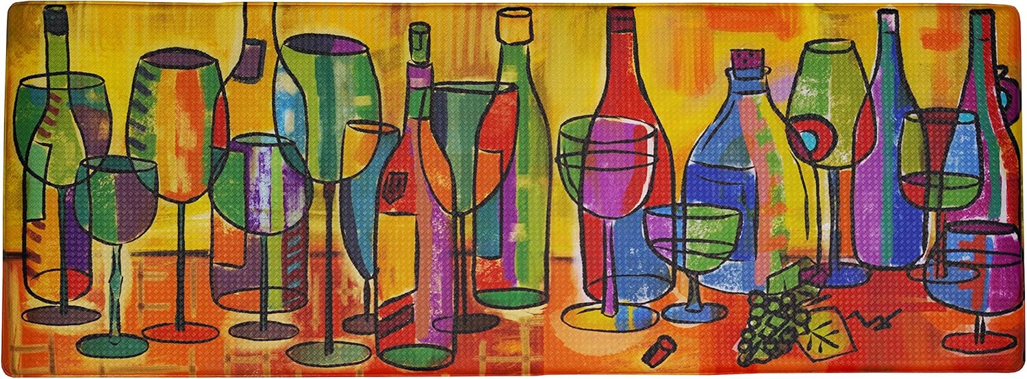 Amazon Com Upnupco Artistic Beautiful Anti Fatigue Kitchen Floor Mat Unique Floor Mats Pain Relief Padded Kitchen Mats Floor Mats For In Front Of Sink Memory Foam 47 X