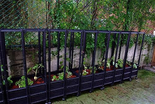 Miniatura 8 de Maceta trepadora para verduras y tomates con ruedas y maceta de 14 pulgadas de profundidad, material no tóxico protegido contra el sol, 24 pulgadas