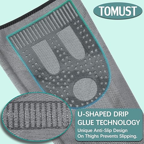 Miniatura 2 de Manga de compresión de pierna completa (par), soporte para muslos, protección de pantorrillas, rodillera larga antideslizante para dolor articular,