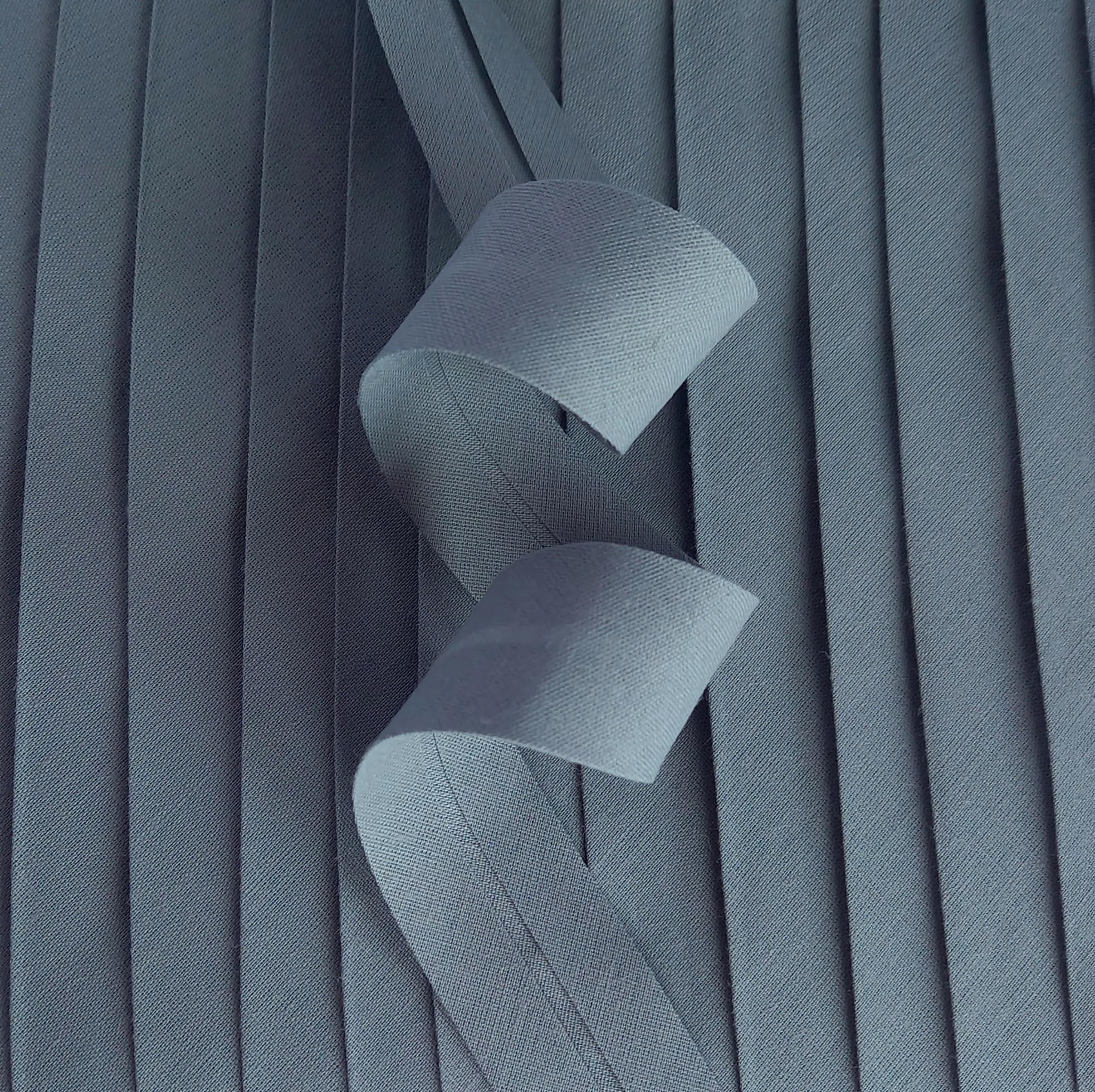 Dark Grey 25mm Wide Bias Binding Edge Tape - Pre-Folded - Poly Cotton - 10 Metres