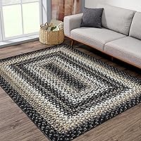 Vista 6 de Alfombra Bohemia 4x6 Alfombras de Área para Dormitorio Alfombra de Área con Estampado Trenzado Alfombra de Área Geométrica Moderna Alfombra Estética