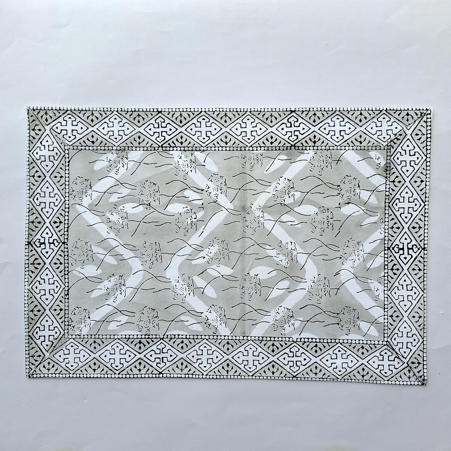 Hand Block Printed placemat Cotton placemats + Napkins Block Printed Cotton tablemats Handmade placemats + Napkins Set Gift mat - 13x20, Napkin - 16x16 inches