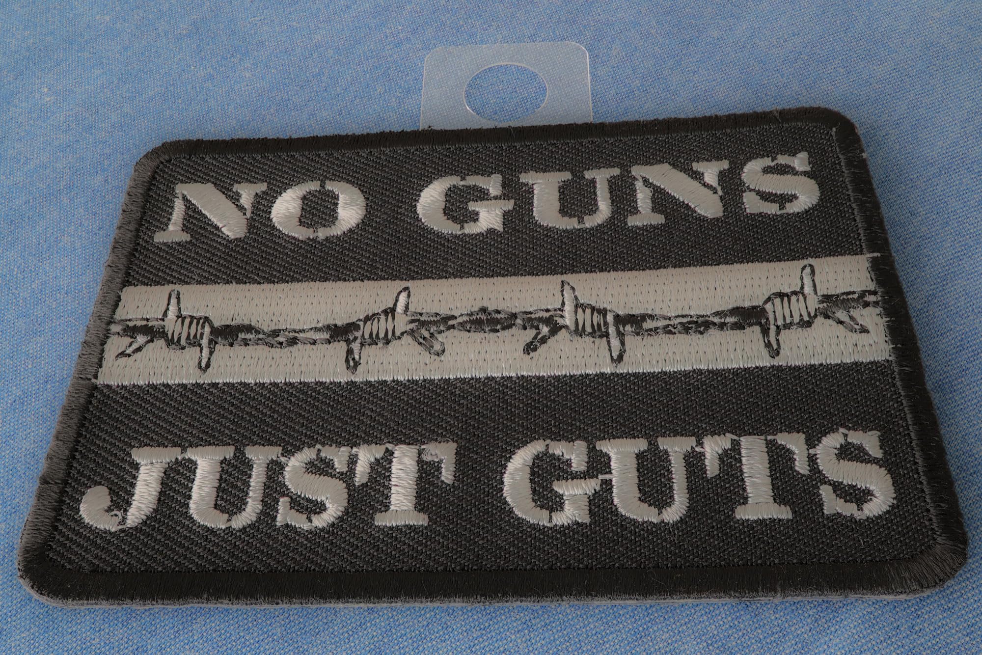 Amazon.com: No Guns Just Guts Thin Silver Line Patch for