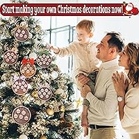 Vista 6 de Personalized 2025 Christmas Ornaments, Customize 1-10 Names Christmas tree decoration Laser Engraved Names, Comes with a rope