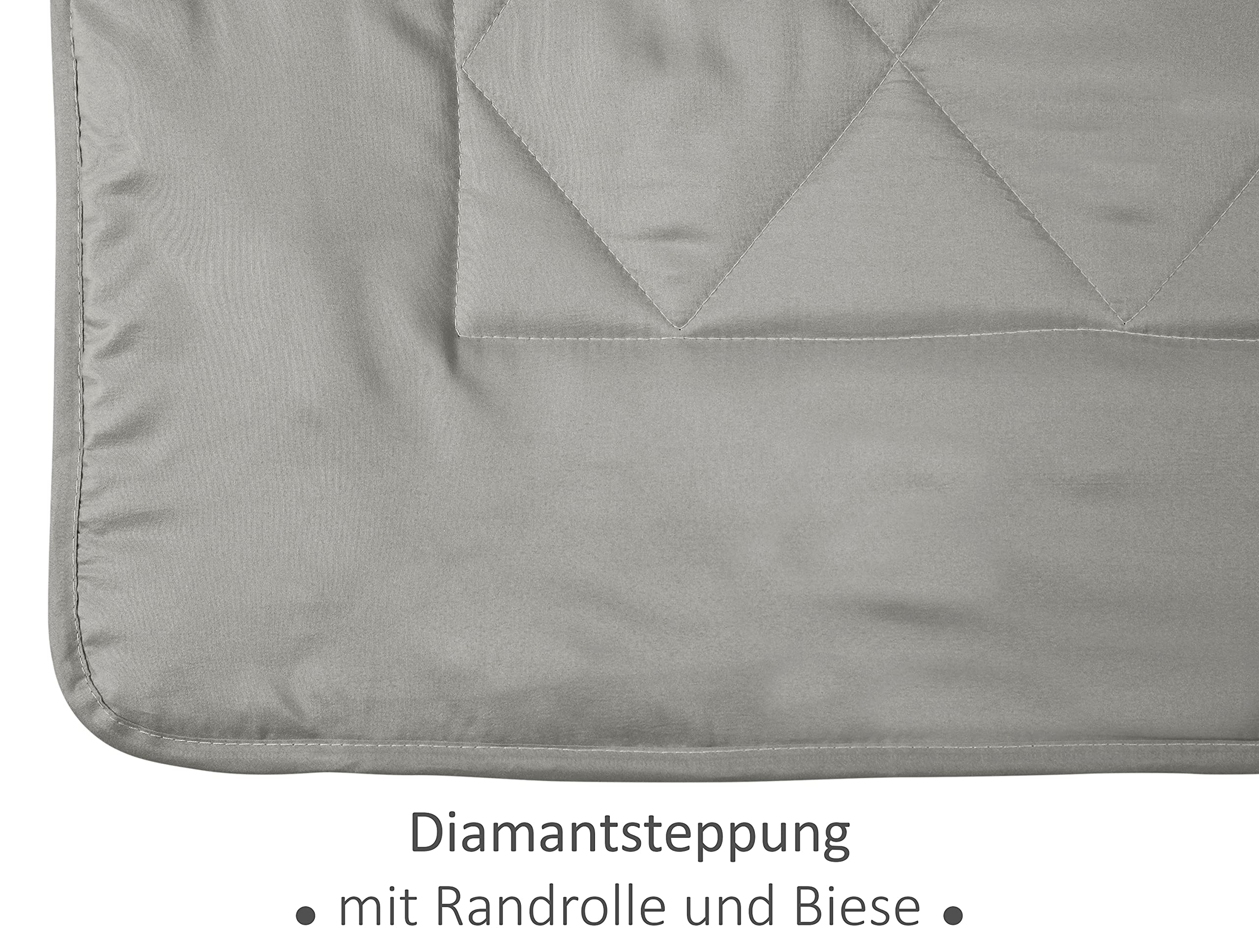 npluseins Estate coperta – coperta da picnic – leichtbettd angolo – in 2 dimensioni e in 7 colori moderni, Grau, ca. 135 x 200 cm