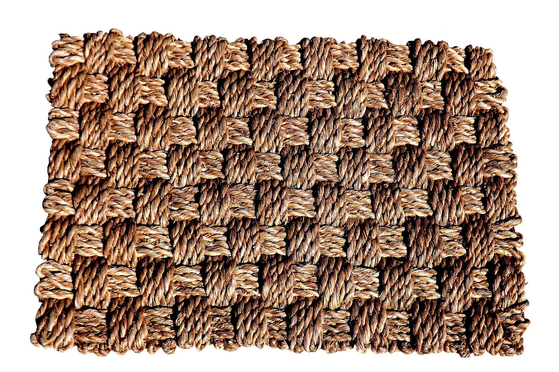 Green Breeze Imports Small Abaca Weave Doormat (25”x17”)