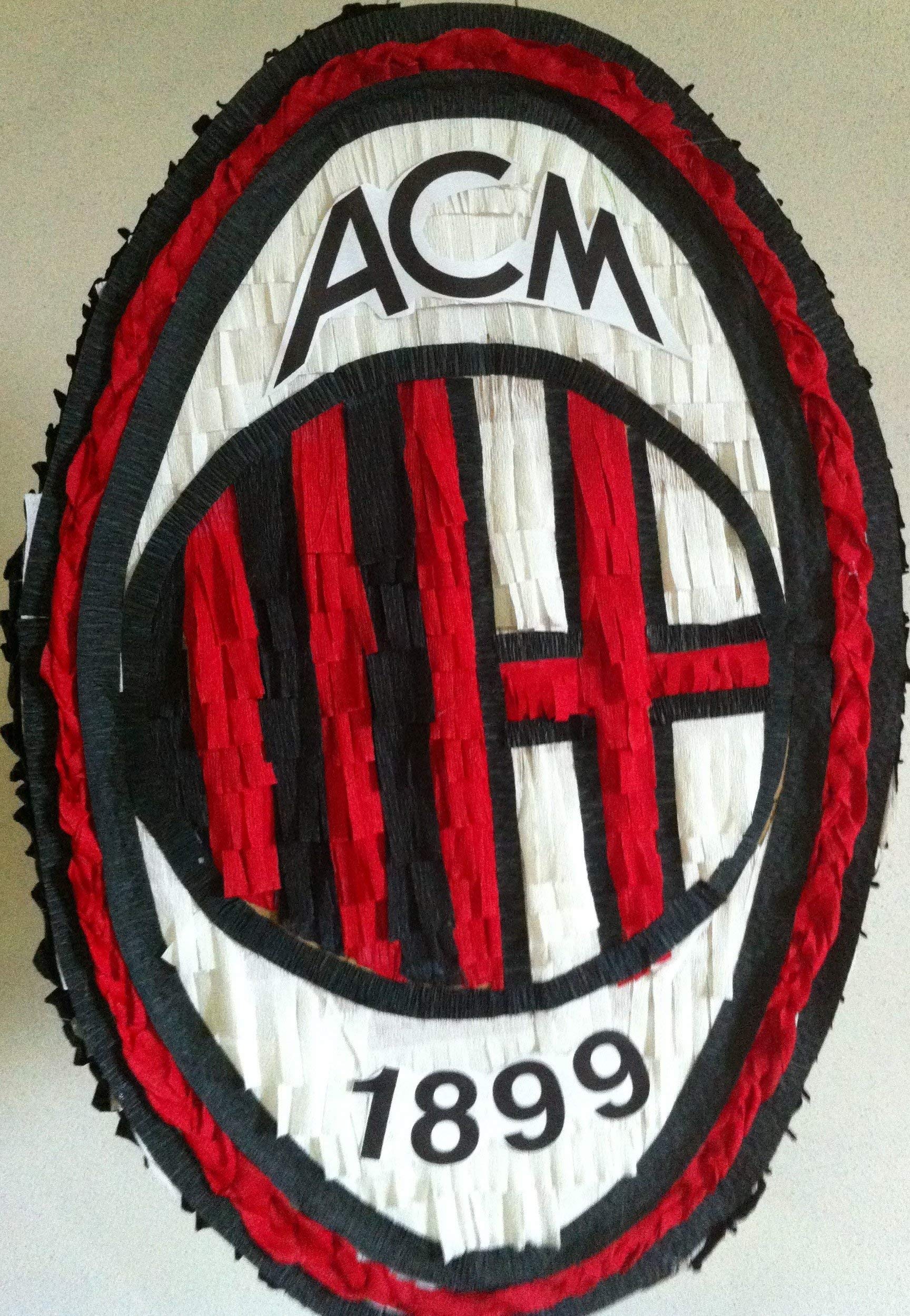 Pignatta Milan 50x40x10 cm per Feste Compleanno Bambini Tifosi