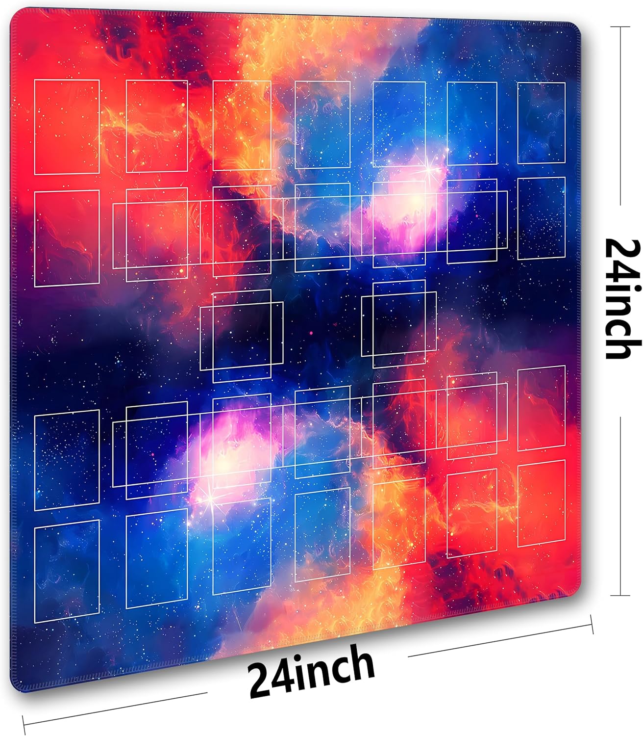 for Yugioh Playmat - Compatible with Yu-Gi-Oh, TCG Playmat - Free Counters & Storage Bag, Dual Player Master Rule Duel Zones, Extra Large 2-Player Card Game Mat (Nebula Illusion)