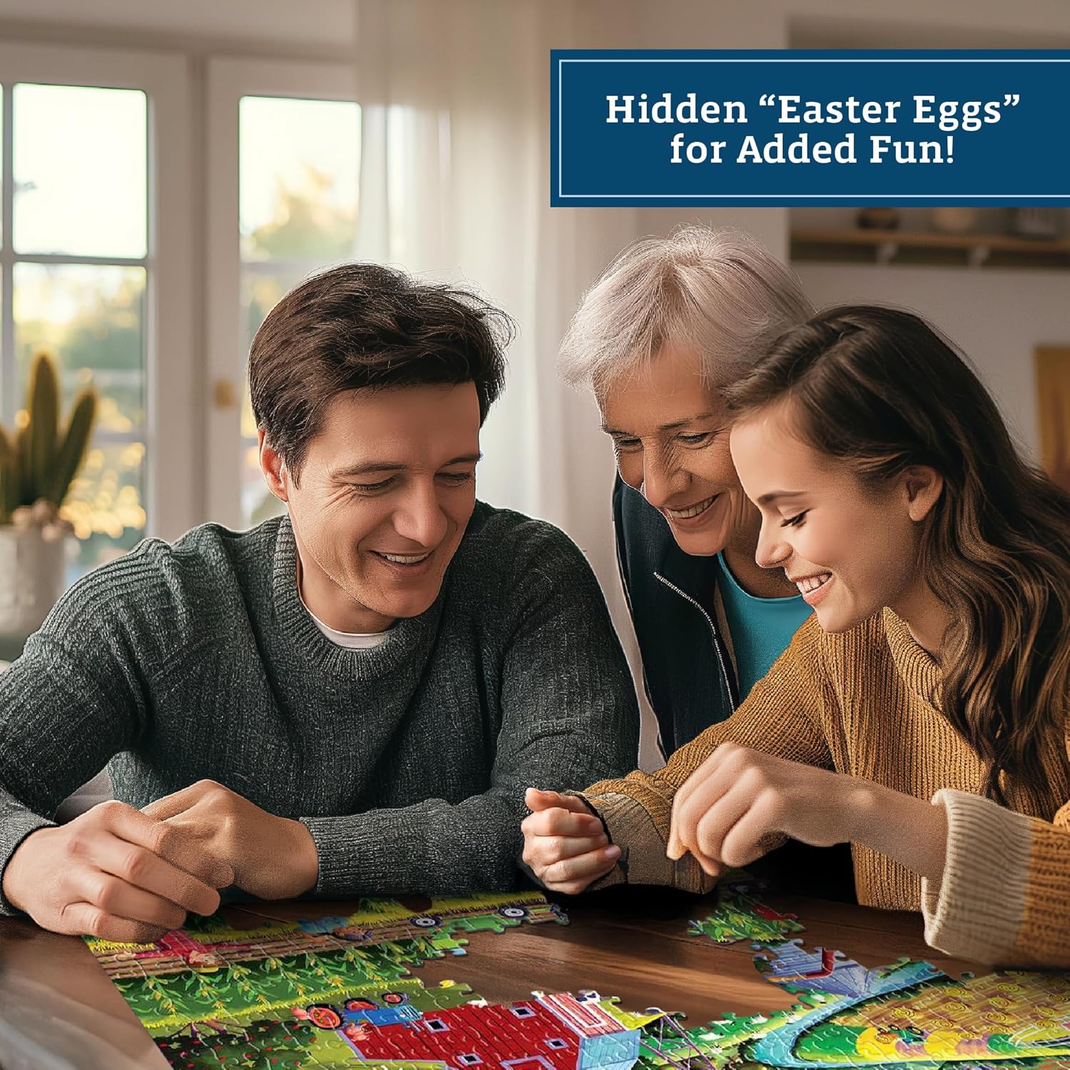 Boardwalk Puzzles Golden Hill Farm - 500 Piece Jigsaw Puzzle for Adults, Made in USA