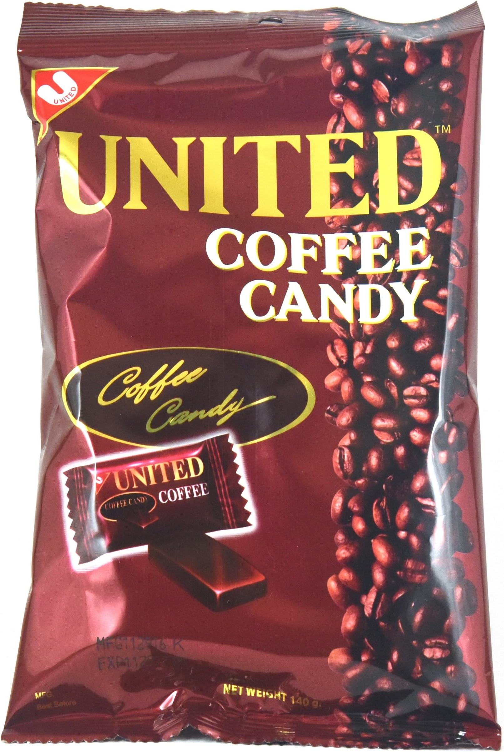 United Coffee Candy 4.94oz - 3 Bags of 4.94oz ea