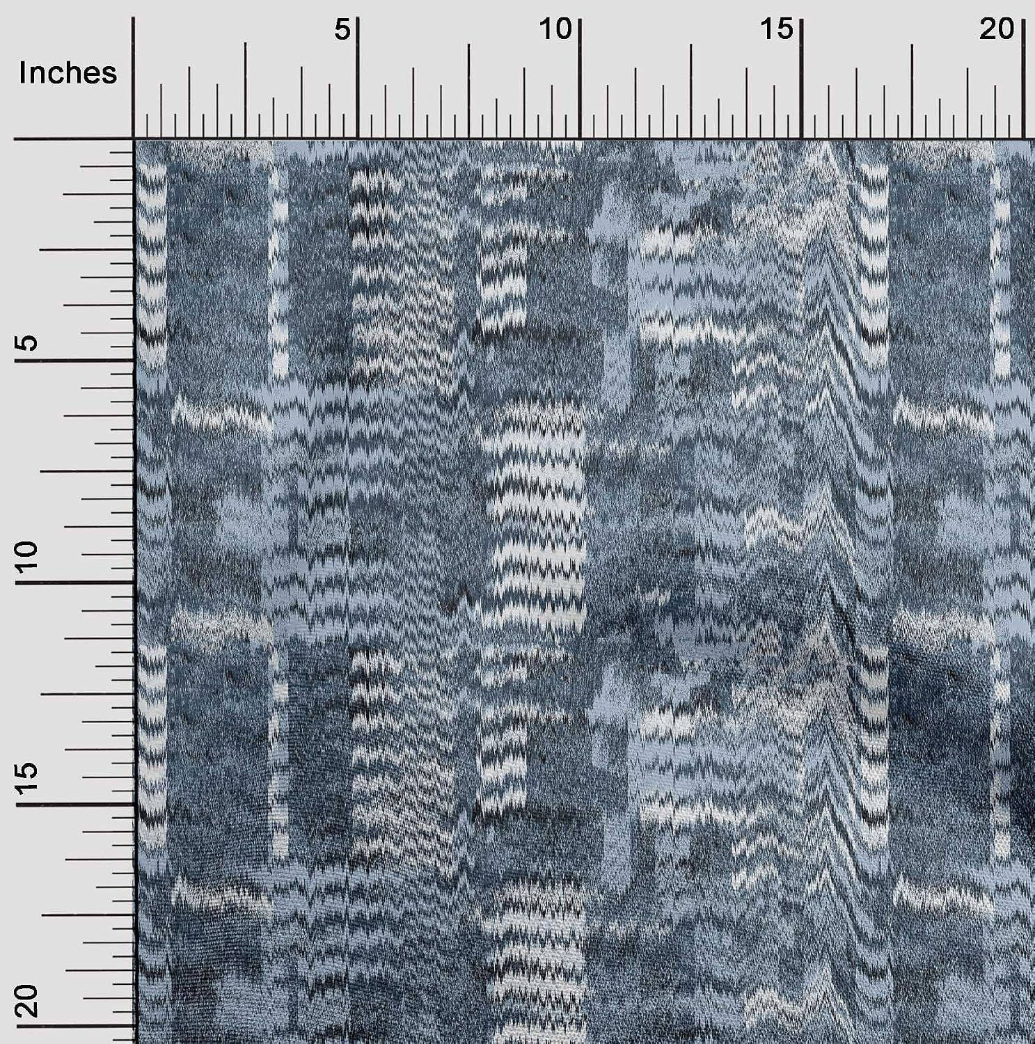 oneOone Cotton Flex Teal Blue Fabric Block Craft Projects Decor Fabric Printed By The Yard 40 Inch Wide-ZZQ